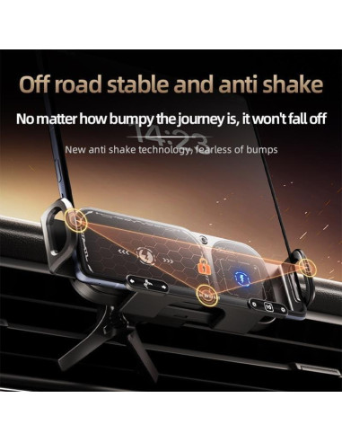 Soporte de Carga Inalámbrica para Auto Genérico 15W Ajustable