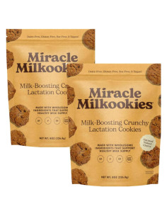 Galletas de Lactancia Miracle Mama - Avena, Nueces y Cereza - Veganas - Paquete de 2, 226.8 g