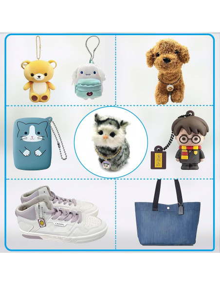 Cadena de bola de metal 10.06m 2.4mm con 30 conectores - Negro