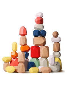 36 PCS Bloques de Construcción de Madera MTTIERY para Niños 3-5 Años