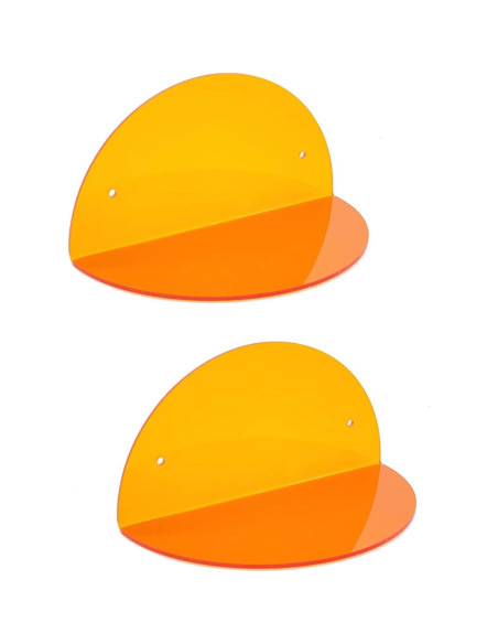 Estantes Flotantes Pequeños ROYALITA de Acrílico Naranja - Paquete de 2