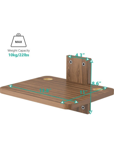 Estante Flotante de Madera WALI CS201N para TV y Proyector