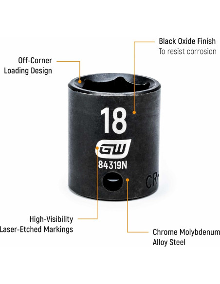 Juego de Enchufes GEARWRENCH 44 Piezas 3/8" SAE/Métrico