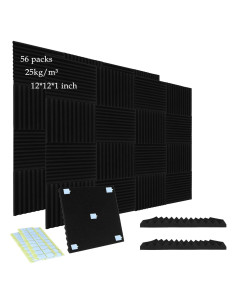 Paquete de 56 Paneles Acústicos DSMYDSEN 30.48x30.48 cm Negro