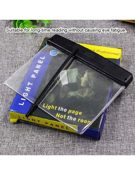 Luz de lectura plana LED Jwthee, 14.2x17.5cm, ajuste de brillo