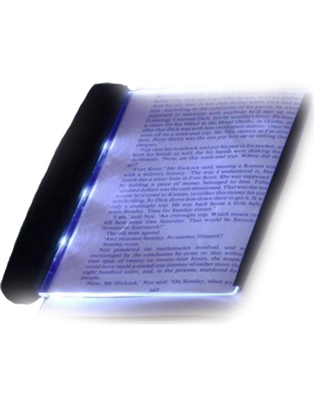 Luz de lectura plana LED Jwthee, 14.2x17.5cm, ajuste de brillo