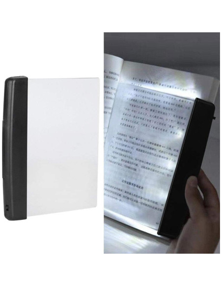Luz de lectura plana LED Jwthee, 14.2x17.5cm, ajuste de brillo