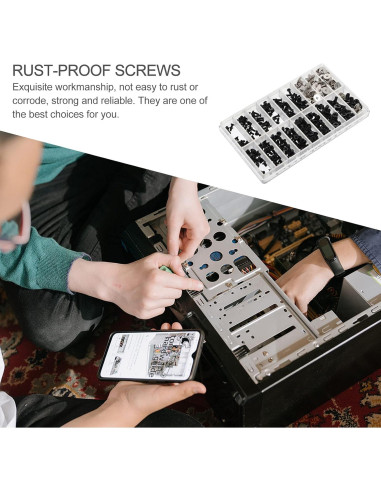 Kit de Tornillos Electrónicos ULTECHNOVO 360 Piezas Acero Inoxidable