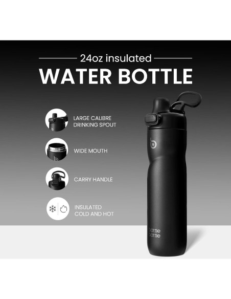 Botella de Agua Aislada 680 ml Acero Inoxidable BOTELLA BOTELLA Botella de Agua Aislada 680 ml Acero Inoxidable BOTELLA BOTELLA