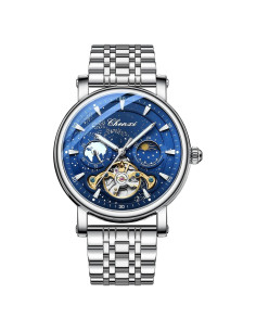 Reloj Automático LOREO 8872 Hombre 44mm Correa Cuero Acero