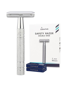 Maquinilla de Afeitar de Seguridad Gearhub GRB2D Plata con 10 Cuchillas