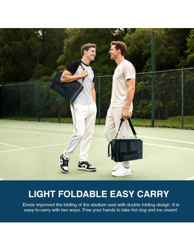 Asiento de Estadio Plegable EMSLX con Respaldo Ajustable 158.76 kg