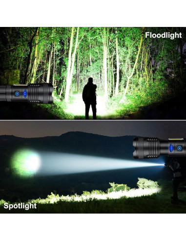 Linterna Recargable KINGCAESAR 90,000 Lúmenes - Paquete de 2