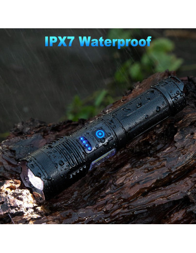 Linterna Recargable KINGCAESAR 90,000 Lúmenes - Paquete de 2