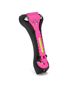 Martillo de Seguridad para Automóvil Yiader AQC02 2 en 1 Rosa
