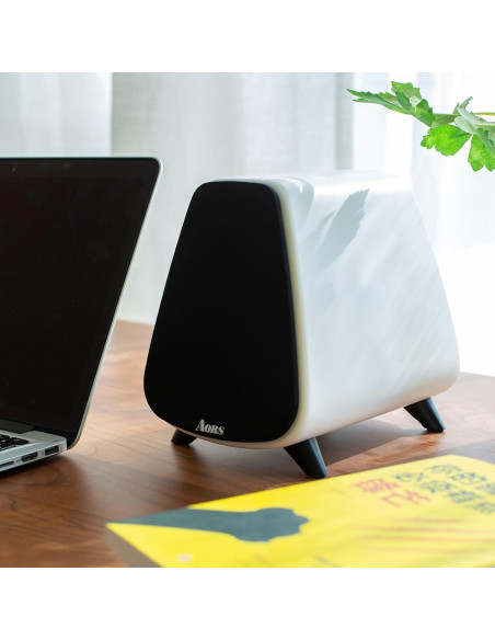 Altavoces Activos AORS AS31 Bluetooth 5.3 80W RMS Madera Blanca