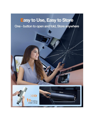 Sombrilla para Parabrisas TORRAS TS-ZYS-3 137x79cm Plegable