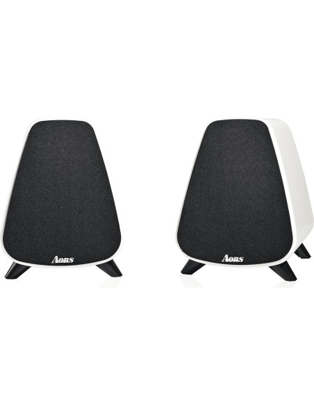 Altavoces Activos AORS AS31 Bluetooth 5.3 80W RMS Madera Blanca
