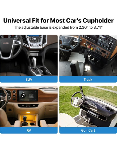 Soporte para teléfono de coche AKREDERY 2 en 1 ajustable negro