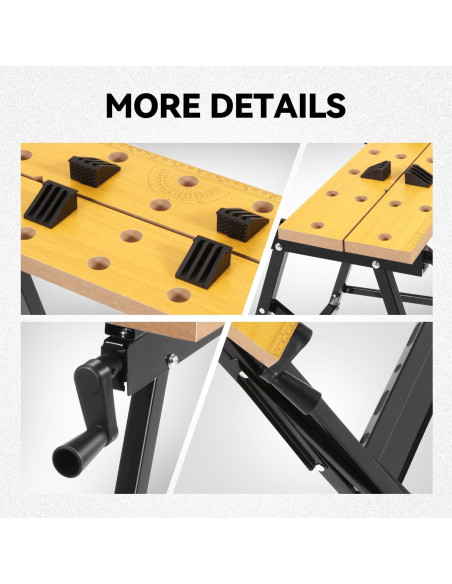 Banco de Trabajo Plegable Auto Dynasty 100 kg Ajustable 20-30 cm