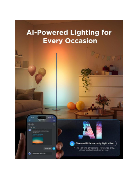 Lámpara de Pie Govee H6076 LED RGBIC Azul con Control Alexa