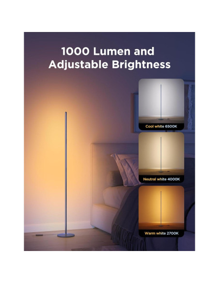 Lámpara de Pie Govee H6076 LED RGBIC Azul con Control Alexa