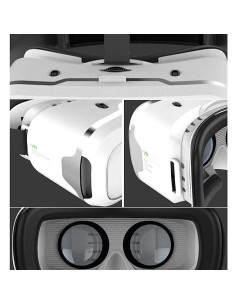 Gafas VR KouRy 3D para iPhone y Android - Color Blanco 2