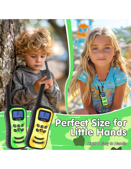 Walkie Talkies Recargables Qniglo para Niños Camuflaje 2 Pcs Walkie Talkies Recargables Qniglo para Niños Camuflaje 2 Pcs