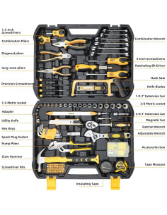 Kit de Herramientas CRESOLVIA 199 Piezas para Hogar y Auto 2