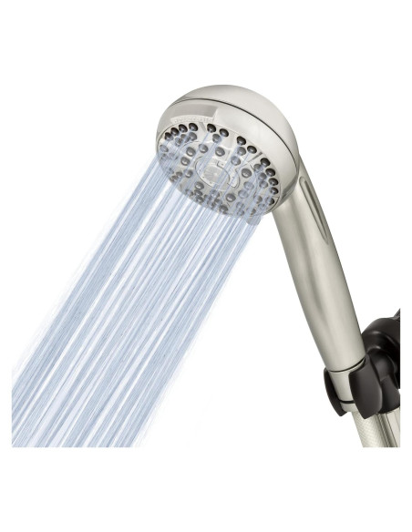 Cabezal de Ducha de Mano Waterpik XAS-649E 6 Modos Níquel Cepillado