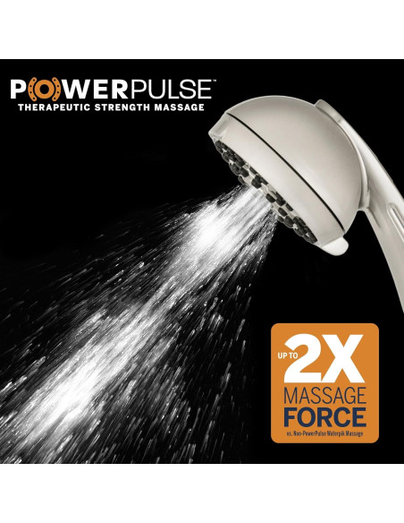 Cabezal de Ducha de Mano Waterpik XAS-649E 6 Modos Níquel Cepillado
