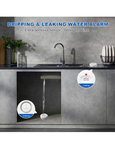 Detectores de Fugas de Agua WiFi RUIKORING 5 Sensores 120dB