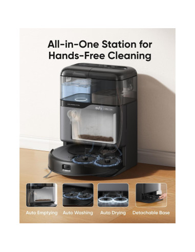 Aspiradora Robot eufy Omni C20 Renovado, 7000 Pa, Combo Mopa