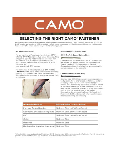 Tornillos para Deck Camo ProTech 700 unidades 6.99 cm