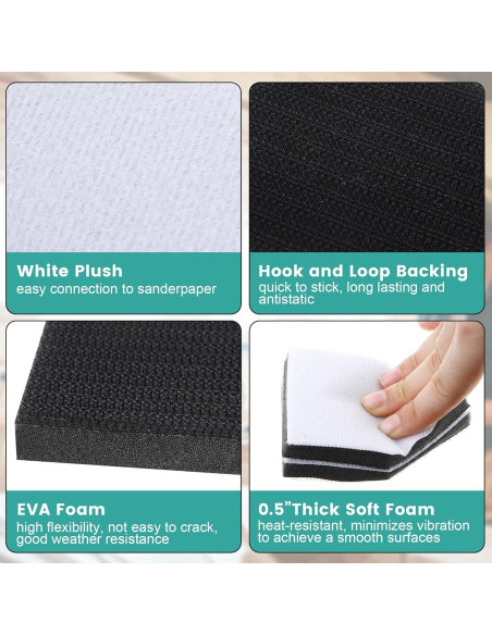 80 Hojas Papel de Lija Triangular 80-240 Grano + 2 Almohadillas