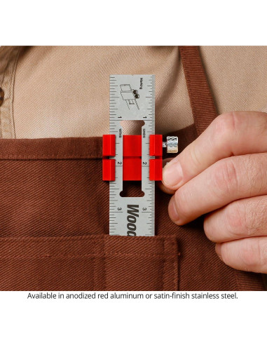 Regla de Carpintería Paolini Woodpeckers 6" Aluminio con Tope