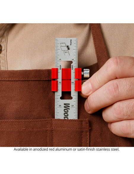 Regla de Carpintería Paolini Woodpeckers 6" Aluminio con Tope