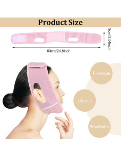 Correa reductor de doble barbilla PEOVLVN rosa ajustable 2