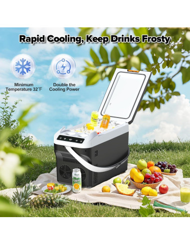 Refrigerador Portátil de Coche ADVWIN 22L 12V con Control Digital