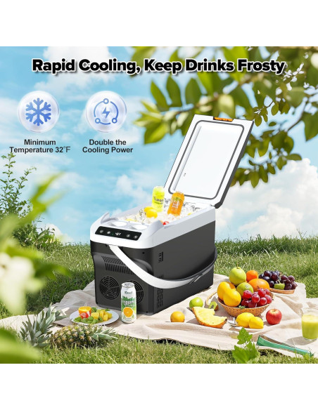 Refrigerador Portátil de Coche ADVWIN 22L 12V con Control Digital