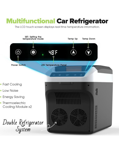 Refrigerador Portátil de Coche ADVWIN 22L 12V con Control Digital