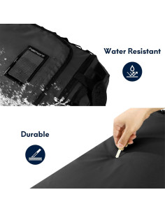Bolsa de viaje plegable Haimont 60L impermeable negra 2