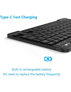 Teclado Bluetooth Ultra Delgado TOHAKATA para iPad y Smartphone 2