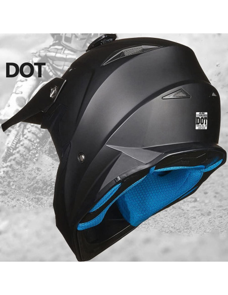 Casco Infantil Motocross ILM Modelo-216 Negro Mate S