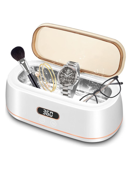 Limpiadora Ultrasónica de Joyas QYUTOEVE 48kHz Acero Inoxidable