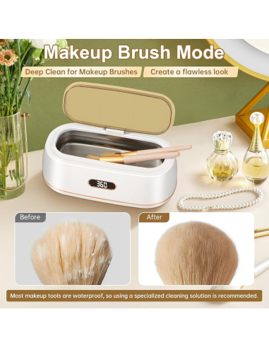 Limpiadora Ultrasónica de Joyas QYUTOEVE 48kHz Acero Inoxidable