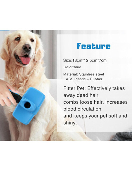 Kit de Cuidado de Mascotas 3 en 1 SRRPN - Cepillo Slicker, Peine Deshedding y Cepillo Dental