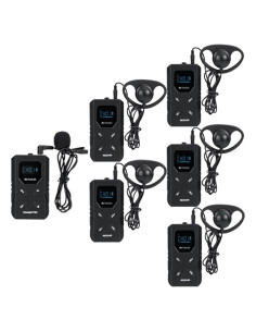 Retekess TT117 Sistema de Interpretación FM 1 Transmisor 5 Receptores