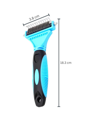 Kit de Cuidado de Mascotas 3 en 1 SRRPN - Cepillo Slicker, Peine Deshedding y Cepillo Dental