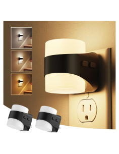 L LOHAS LED Luces Nocturnas Enchufables Dimmables 1W 2 Pzas